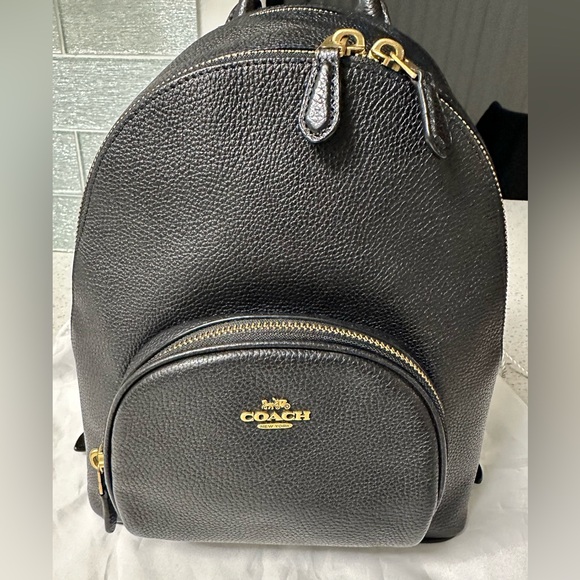 Coach Handbags - Coach Black Leather Backpack Purse